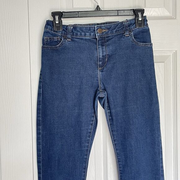 Wonder Nation Girls Straight Adjustable Waist Stretch Jeans 12 Plus - Picture 1 of 16